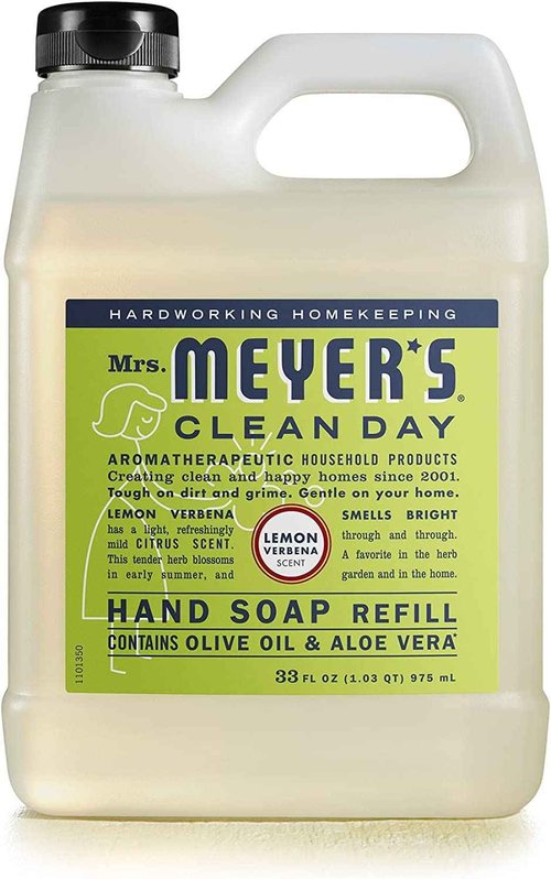 Mrs. MEYER'S Liquid Hand Soap New Everyday 6 Scent Variety Pack Refills, 1 Rainwater, 1 Oat Blossom, 1 Plumberry, 1 basil, 1 lavender, 1 Lemon Verbena, 1 CT