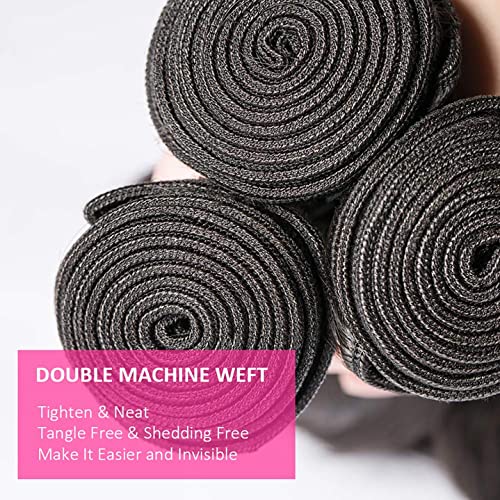 Body Wave Bundles (20 20 20 Inch) 12A Brazilian Human Hair body Wave 3 Bundles 100% Unprocessed Brazilian Virgin Hair Natural Black Weave Hair Extensions