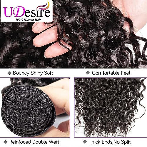 Water Wave Bundles Wet and Wavy Bundles 100% Unprocessed Brazilian Virgin Hair Water Curly Hair Extensions for Black Women 16 18 20inch