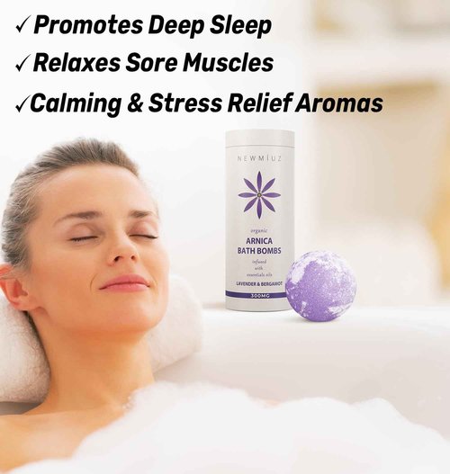 Collagen & Arnica Fizzing Bubble Bath Bombs Gift Set Pack of 2 Perfect Self Care Gift for Birthday Christmas or Stocking Stuffers