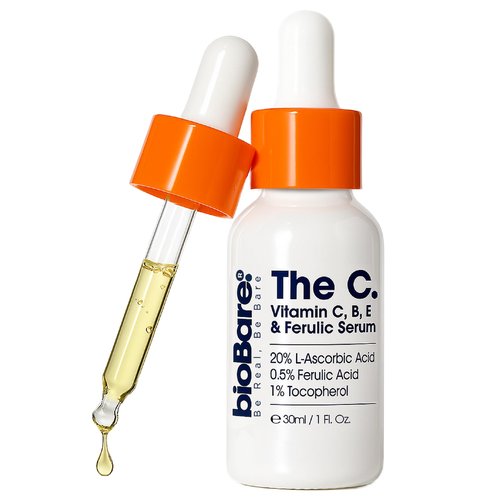Vitamin B, CE & Ferulic Serum | 20% Pure Vitamin C Facial Serum with Hyaluronic Acid, Niacinamide & Ferulic Acid | L-Ascorbic Acid Serum for Dark Spots, Fine Lines, Wrinkles, Uneven Skin Tone