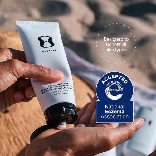 OneSkin BODY SPF OS-01 Peptide Broad Spectrum SPF 30+ Mineral Sunscreen- Protects Skin from UV Aging & Water Resistant, Includes Potent Antioxidants, Suitable for Sensitive Skin