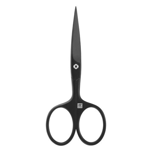 ZWILLING Beard Scissors (with extended handle width, scratch resistant, straight cutting edge and fine tip), Premium, Black, 4.5 inch