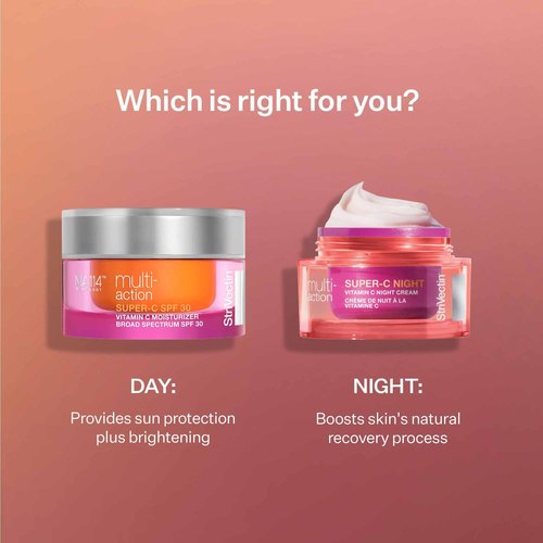 StriVectin Super-C Night Vitamin C Night Cream, Brightening and Firming, Boost Skin Dullness with Hyaluronic Acid, 1.7 Oz