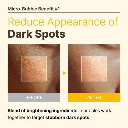 MENOKIN 30 Seconds Quick Bubble Mask [Lift&Bright], Korean Face Mask, Radiance-boosting, Easy to Use,Glass Skin, 3.21 fl.oz