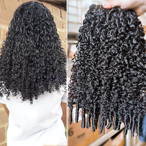 Burmese Curly Clip in Hair Extensions Human Hair 3C4A Lace Clip in Human Hair Extensions 7pcs 120g/set Spirally Curly Classic Clips Ins Real Human Hair Extension Full Head For Black Women 20 Inch