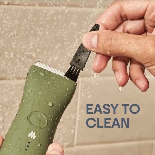 MERIDIAN - The Starter Package - Original Electric Body & Pubic Hair Trimmer Set, 1 Replacement Blade - Cordless, Waterproof, Rechargeable - for Men and Women - Easy & Pain-Free Grooming Kit - Sage