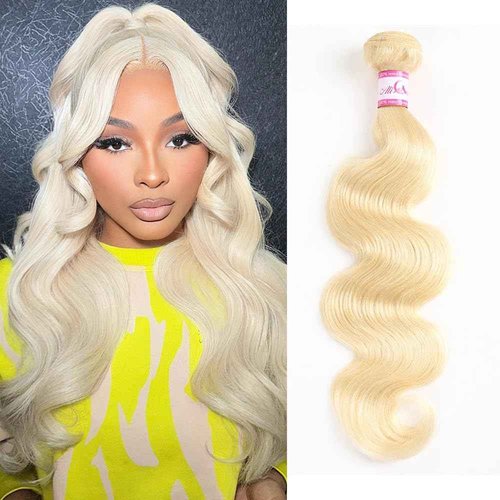613 Human Hair Bundles Body Wave Blonde Bundles 100% Unprocessed 12A Grade Brazilian Virgin Human Hair 613 Hair Extensions for Women 24 Inch
