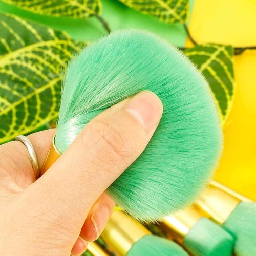 Docolor Makeup Brushes Professional 14Pcs Tropical Makeup Brush Set Premium Gift Synthetic Kabuki Foundation Blending Contour Face Powder Mineral Eyeshadow Make Up Brush Set