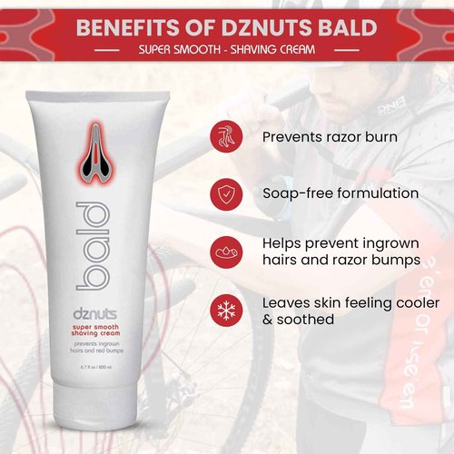 dznuts - Men’s Pro Chamois Cream, Women’s Bliss Chamois Cream, and Bald Super Smooth Shaving Cream - For Saddle Sores, Razor Burns, Ingrown Hairs, and Cuts