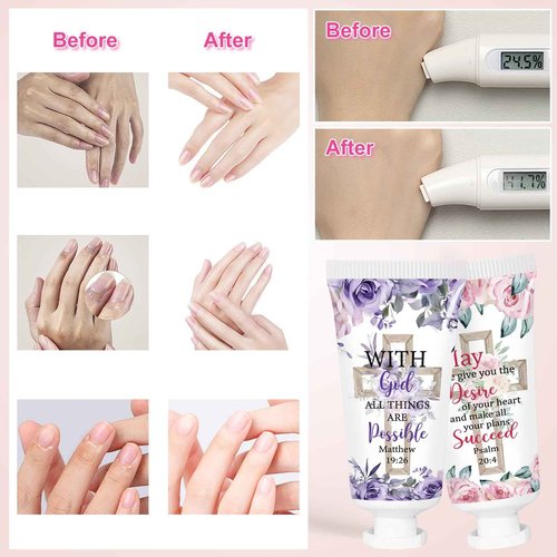 50 Pcs Christian Hand Cream Gifts Christian Gifts for Women Breast Cancer Awareness Favors Bible Verse Hand Lotion Scripture Travel Hand Lotion Prayers Religious Gifts for Women Christmas
