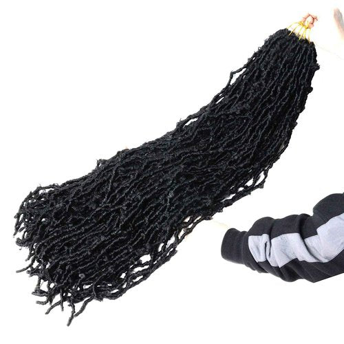 LMZIM 36 Inch Butterfly Locs Crochet Hair 5 Packs Long Distressed Soft Faux Locs, Crochet Braids Locs for Black Women