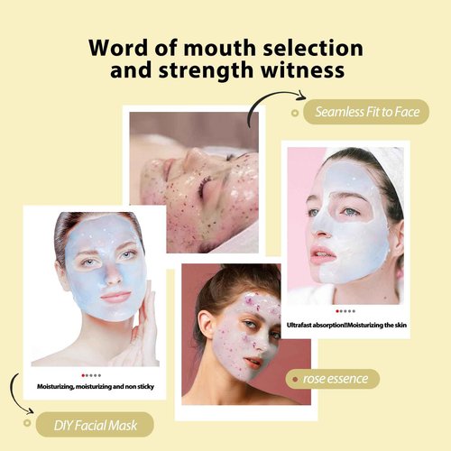 Fokiabin Jelly Mask Hydrating Deep Cleaning Detoxing Healing and Relaxing Premium Modeling Rubber For Facials Professional Set - 2 Treatments (VC,24K Gold)