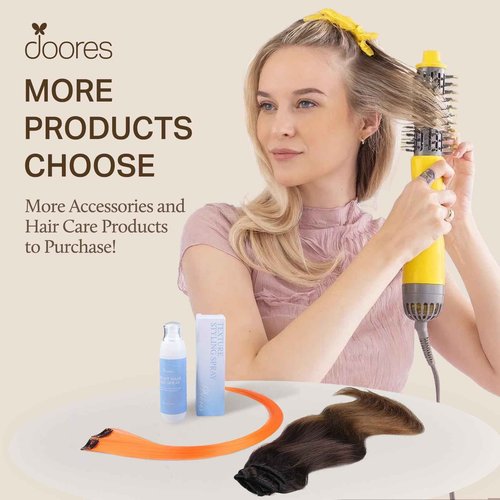 DOORES Human Hair Extensions Clip in Natural Black 120g 7pcs 18 Inch Remy Clip in Hair Extensions Natural Straight Thick Hair