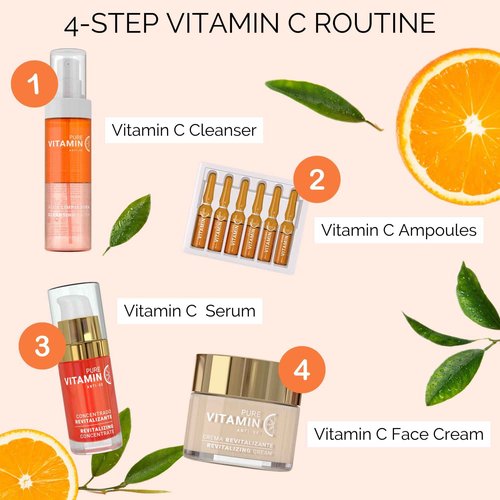 Noche Y Dia Cleanser and Moisturizing Vit C Bundle - Vitamin C Cleansing Water & Vitamin C Face Cream