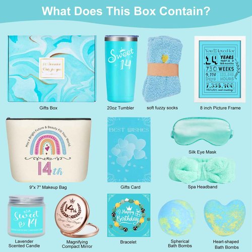 Jaoloong 14 Year Old Girl Gifts | 14th Birthday Gifts Box for Girls | Best Gifts ideas for Girl Age 14 Only | Exclusive 2025 Edition