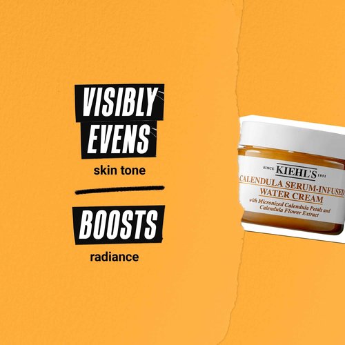 Kiehl's Calendula Serum Infused Water Cream, Soothing Gel Moisturizer for All Skin Types, Visibly Evens Skin Tone & Boosts Radiance in 1 Week, 24HR Hydration, Reduces Redness - 1.7 fl oz