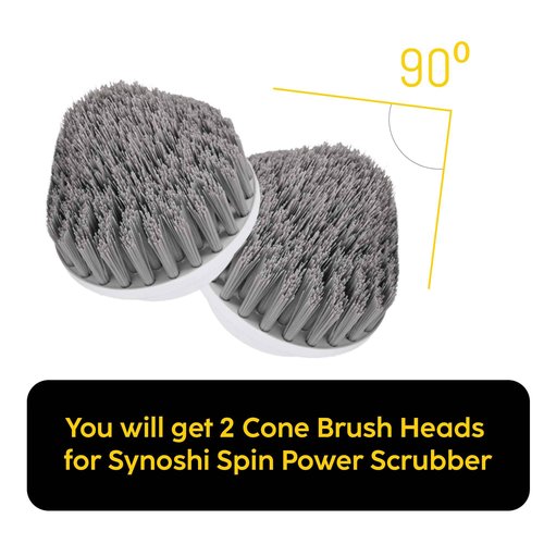 SYNOSHI 12 Replaceable Brush Heads (2 Round + 6 Sponge + 2 Steel + 2 Cone)