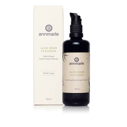 Annmarie Skin Care Aloe Herb Facial Cleanser - Gentle, pH-Balanced Cleanser with Aloe Vera, Coconut Oil & Calendula, Suitable for All Skin Types (100mL, 3.4 fl oz)