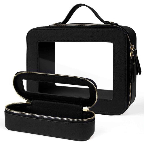 Clear Makeup Bag with Mini Cosmetic Bags,Travel Toiletry Bag for Women,Portable Cosmetic Bag Case, Transparent Waterproof Cosmetic Organizer Storage Bag for Women Men