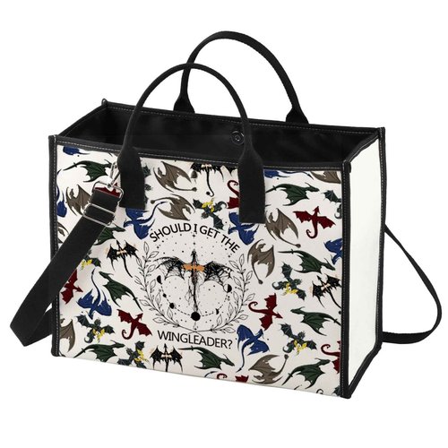 BWWKTOP 4Wings Dragon Makeup Bag Fantasy Bookish Gift Iron Flame Dragon Rider Zipper Pouch Bag Riders Quadrant Gift (GET THE WINGLEADER BG)