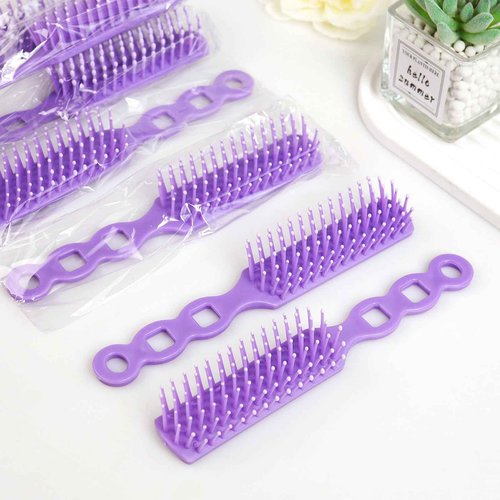 Gisdo 100 Pcs Hair Brush and Comb Set in Bulk for Homeless Individually Wrapped, Bulk Comb Brush Hairbrush for Women Kids Hotel Homeless Charity (Bright Color)