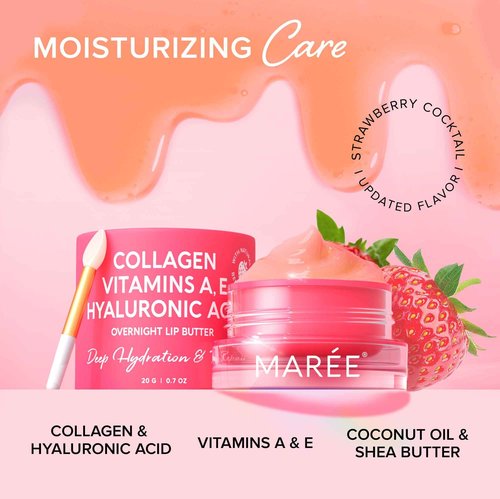 MAREE Bundle - Acne Сlearing Devices, Lip Mask, Under Eye Gels - Green Algae Extract & Tea Tree Oil, Collagen & Hyaluronic Acid - Hydrocolloid Acne Therapy, Mask for Dry Lips, Gels for Puffy Eyes