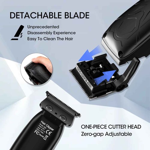 QREEYX Hair Clippers for Men Professional, 7500Rpm Beard Trimmer, IPX6 Waterproof Electric Shavers 3 in 1 Hair Cutting Kit for Men, Cordless Barber Clipper Set with LED Display for Mens Gifts