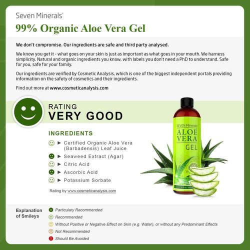 Seven Minerals Organic Aloe Vera Gel 3-Pack
