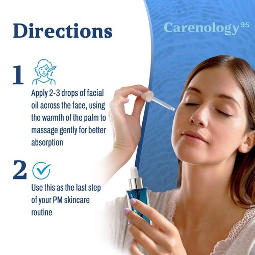 Carenology 95 - RE:BLUE Night Facial Oil 1.7 FL/OZ, 50ml