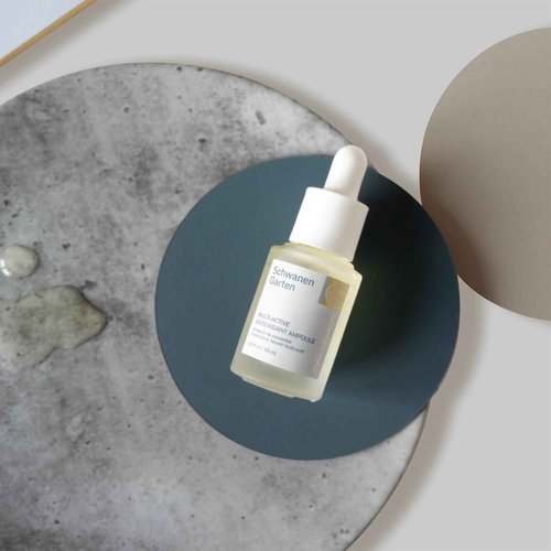 Schwanen Garten Multi Active Antioxidant Ampoule 0.5 fl oz / 15ml - Antioxidant booster, Organically grown & Handpicked ingredients, Vegan, Korean skincare