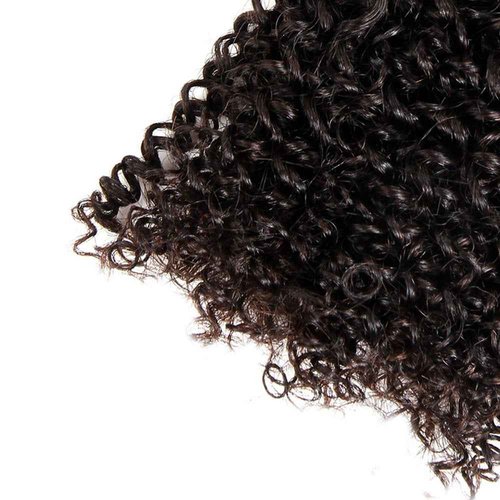 ISEE Hair Virgin Malaysian Jerry Curly Human Hair One Bundles,100% Unprocessed Human Curly Hair Extensions Natural Black Can Be Dyed (10'')