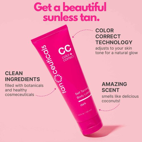 Tanceuticals Body + Face Self Tanning Lotion Kit, Dark Shade