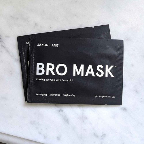 BRO MASK Under Eye Patches for Men Skin Care | Cooling Eye Masks for Dark Circles and Puffiness, Anti Aging Hydrogel Pads with Bakuchiol, Caffeine & Niacinamide, Eye Bags Treatment for Men (2X6 Pairs)