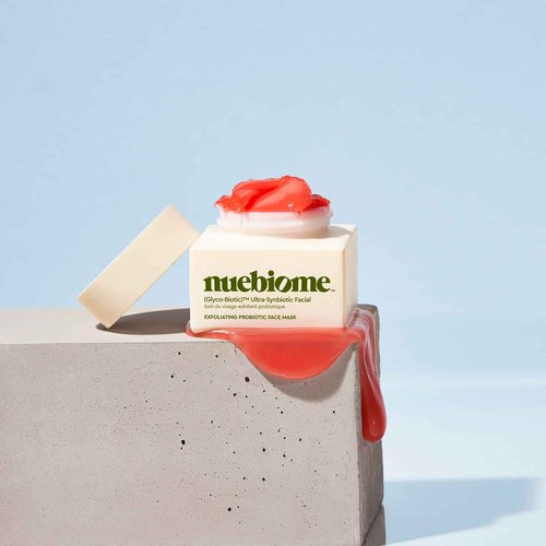 Nuebiome Glyco-Biotic Ultra Synbiotic Facial, AHA/BHA Face Mask for Great Skin Clarity, Texture, Radiant Skin, Acne Control and Refining Pores; 54 mL