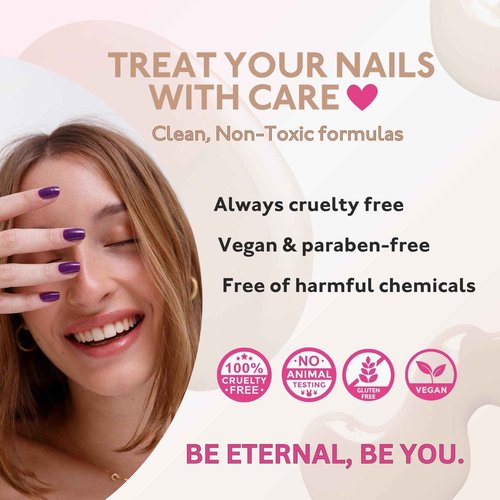 Eternal Red Nail Polish Set for Women (ROSE ALL DAY) - Pink Nail Polish Set for Girls - Long Lasting & Quick White Nail Polish for Home DIY Manicure & Pedicure - Made in USA, 13.5mL (Set of 5)