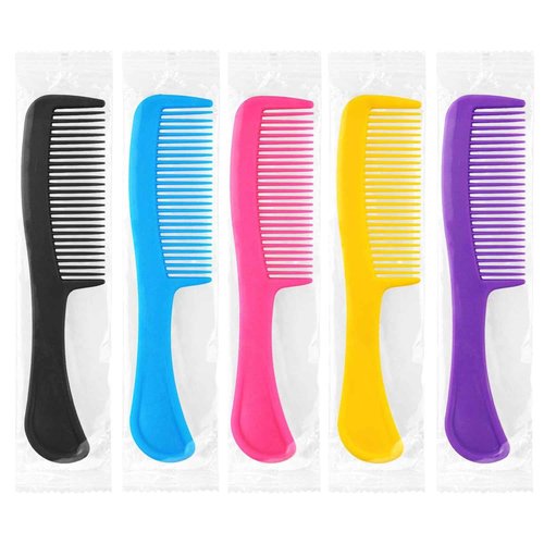 Gisdo 100 Pcs Hair Brush and Comb Set in Bulk for Homeless Individually Wrapped, Bulk Comb Brush Hairbrush for Women Kids Hotel Homeless Charity (Bright Color)
