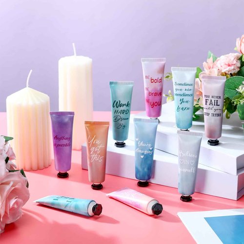 60 Pack Employee Appreciation Gifts Hand Cream Bulk Inspirational Natural Fragrance Hand Lotion Christmas Winter Thank You Gifts for Women Teacher Nurse Coworker Staff Team Birthday Baby Shower