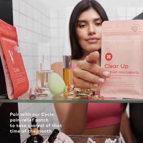 The Good Patch Clear Up, Microdart Blemish Patches, Fast - Starts Working in 2 Hours, Made with Salicylic Acid, Witch Hazel and Tea Tree Oil, For Face and Pimples (32 Total Microdart Patches)