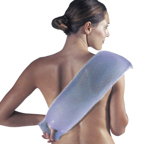 Supracor Spa Body Exfoliator Bath Face Antibacterial Scrub Sponge (Purple/Green)