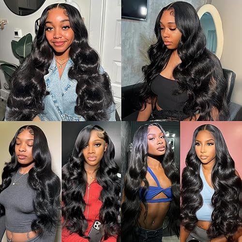 Miss Lee Body Wave Bundles Human Hair 18 20 22Inch 100% Unprocessed 12A Brazilian Virgin Raw Bundles Human Hair 3 Quick Weave Glossy Hair Bundles for Black Women Hair Extensions Real Natural Color