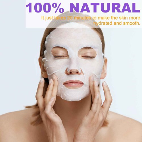 VESPRO 144 Pack Collagen Essence Sheet Facial Masks, Bulk Sheet Masks for Face, Hydrating Facial Masks for All Skin Types, Moisturizing and Soothing, Natural Skincare Spa Face Mask