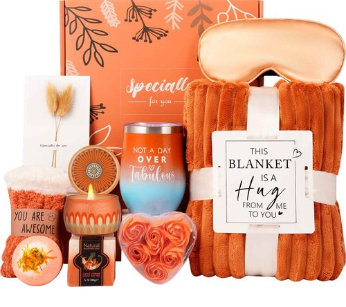 Fall Gifts Basket for Women, Birthday Gifts for Mom Her Sister Friend Wife,Self Care Get Well Relaxing Spa Box,Thank You,Coworker,Retirement,Thanksgiving,Halloween,Christmas Gift for Women Grandma Mom