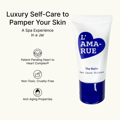 L'AMARUE The Everywhere Balm with Heart to Heart Complex®, Non-Greasy, Waterless Balm for Dry Skin, Cracked Skin & Irritation Soothing with Omega Fatty Acids & Essential Vitamins All Ages, 1 fl oz