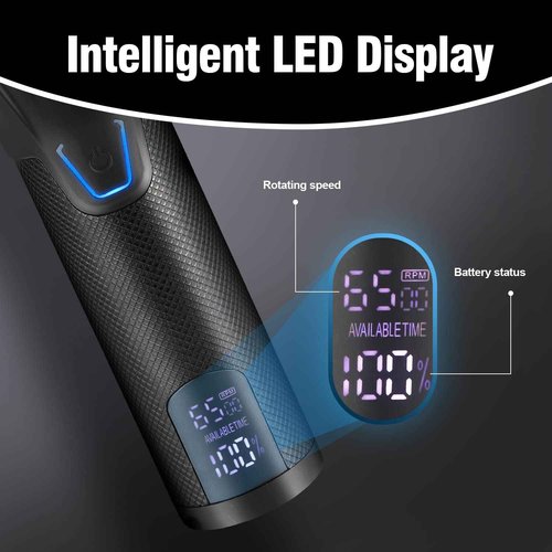 Dumite Professional Hair Clippers Trimmer Kit,Cordless Hair Clippers for Men,Barber Fading Clipper and Zero Gap T-Blade Trimmer Set with LED Display for Mens Gifts (Black)