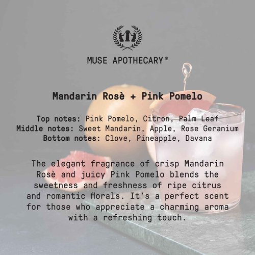 Muse Apothecary Hand Ritual - Aromatic and Nourishing Hand Soap, Infused with Natural Aromatherapy Essential Oils - Great Valentine's Day Gift - 16 oz, Mandarin Rosè + Pink Pomelo, 2 Pack