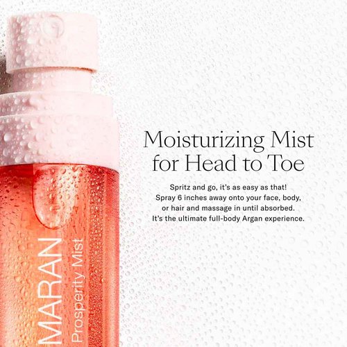 Josie Maran Argan Layering Kit - Whipped Argan Oil Body Butter Gift Set with Prosperity Body Mist - All Over Body Glow, Intense Hydration & Absorbs Quickly - Vanilla Cherry (2 Piece Set)