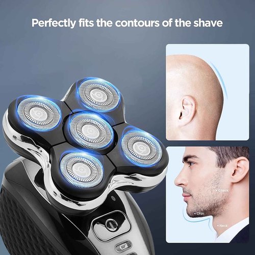 4Pack Shaver Replacement Head Compatible with Remington Balder Pro Head Shaver ModelSPR-XR7000,with 2 Sweeping Brush