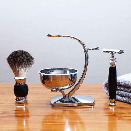 Magyfosia Shaving Kit,Double Edge Safety Razor with 10 Original Blades for Men,Badger Hair Shaving Brush and Bowl Kit,Stand Holder,Men's Grooming Tool Set