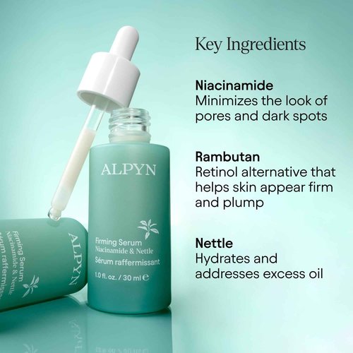 Alpyn Wild Nettle & Niacinamide Firming Serum | Visibly Smooth, Plump, & Moisturize | Reduce the Look of Fine Lines & Pores - For All Skin Types | 1 oz / 30 ml